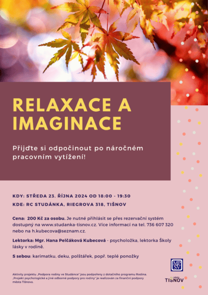 Plakát akce: Relaxace a imaginace